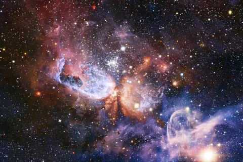 Beautiful galaxy somewhere in deep space. Cosmic wallpaper. Elements of this Stock Photos