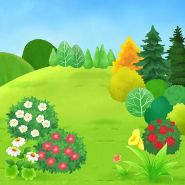 Beautiful Garden Stock Illustration
