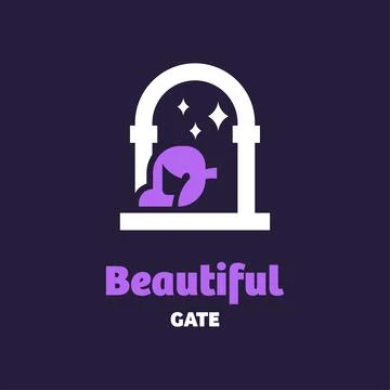 Beautiful Gate Logo Stock Illustration