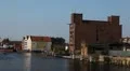Beautiful Gdansk Cityscape, Krantor, Motlawa River, Old Ship, Medieval Town HD Footage