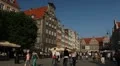 Beautiful Gdansk Market Street, Square, Old City, Medieval Town, Poland HD Footage