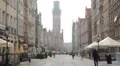 Beautiful Gdansk Market Street, Square, Old City, Medieval Town, Poland HD Footage