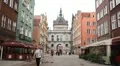 Beautiful Gdansk Market Street, Square, Old City, Medieval Town, Poland HD Footage