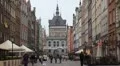 Beautiful Gdansk Market Street, Square, Old City, Medieval Town, Poland HD Footage