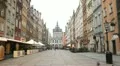 Beautiful Gdansk Market Street, Square, Old City, Medieval Town, Poland HD Footage