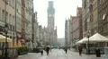 Beautiful Gdansk Market Street, Square, Old City, Medieval Town, Poland HD Footage