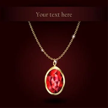 Beautiful gemstone red ruby Stock Illustration