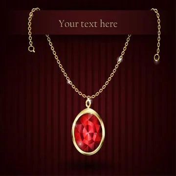 Beautiful gemstone red ruby Stock Illustration