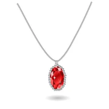 Beautiful gemstone red ruby Stock Illustration