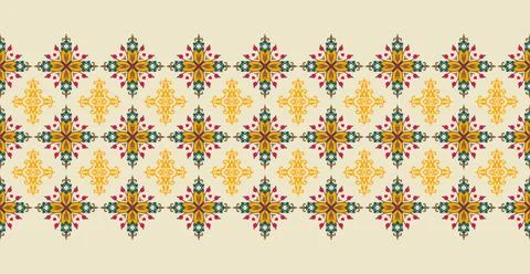 Beautiful geometric ethnic oriental pattern traditional on white background.. Stock Illustration