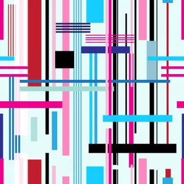 Beautiful geometric pattern of different stripes Stockillustratie