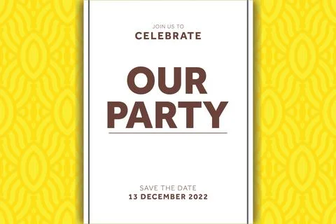 Beautiful geometric pattern wedding invitation Template Stock Illustration