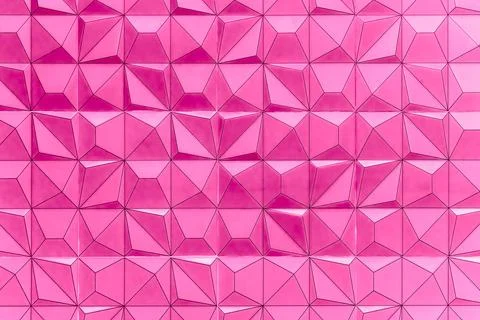 Beautiful geometric pink pattern design of mosaic on the wall background 스톡 일러스트