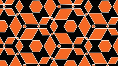 Beautiful geometric seamless looping pattern, moving geometrical ornament Stock Footage 150592711
