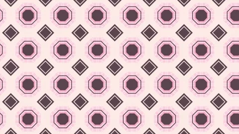 Beautiful geometric seamless looping pattern, moving geometrical decorative Video stock 313628122