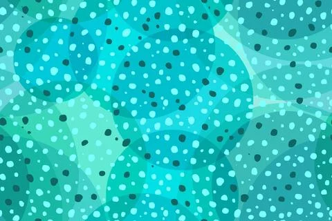 Beautiful geometric seamless pattern vector. Aqua blue circles background Иллюстрация