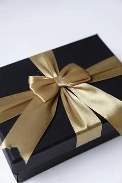 Beautiful gift box with bow. Stock Photos