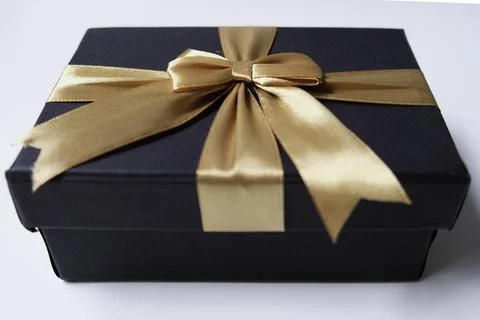 Beautiful gift box with bow. Stock Photos