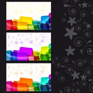 Beautiful gift card, vector illustration. Stock Illustration
