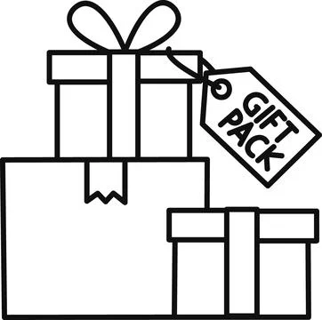 Beautiful gift pack boxes stack tag Stock Illustration