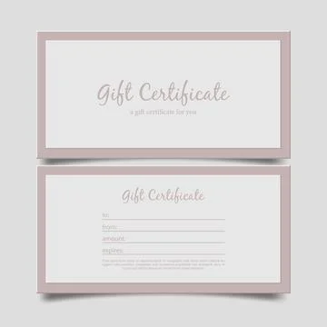 Beautiful gift voucher template, vector illustration. Stock Illustration