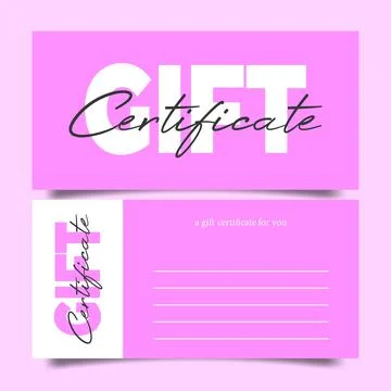 Beautiful gift voucher template, vector illustration. Stock Illustration