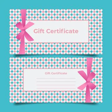 Beautiful gift voucher template, vector illustration. Stock Illustration