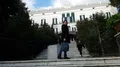 Beautiful girl climbs the stairs of Villa Floridiana, Naples 4k or 4k+ Resolution