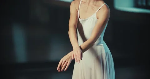 Beautiful girl dancer performs elements of classical ballet in the loft design Stock Footage 67661453