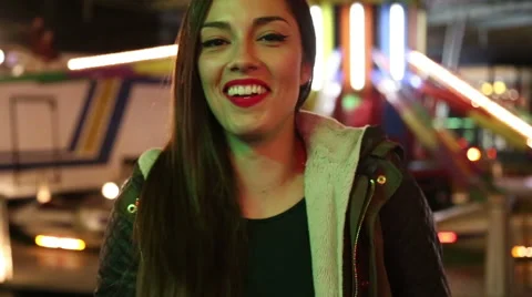 Beautiful girl dancing to the rhythm of music with headphones Stock Footage 59556175