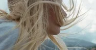 Beautiful Girl Hair Closeup On Sailboat In Ocean On Luxury Lifestyle Happy Stock Footage