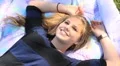 Beautiful Girl Laying on Blanket HD Footage