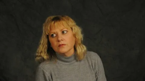 Beautiful girl looking around Stock Footage