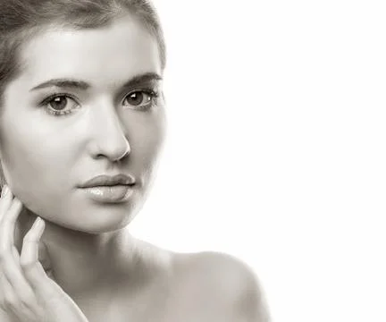 A beautiful girl with make-up Stock Photos
