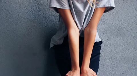 Beautiful Girl Model Posing For the Camera. Street Fashion. She is Wearing a Stock Footage 65429098