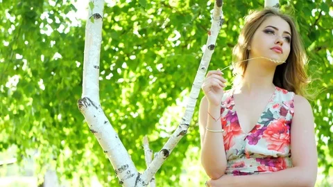 Beautiful girl model posing Stock Footage 76474690