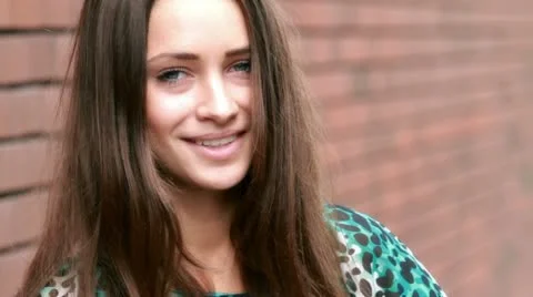 Beautiful girl posing. Stock Footage 12163104