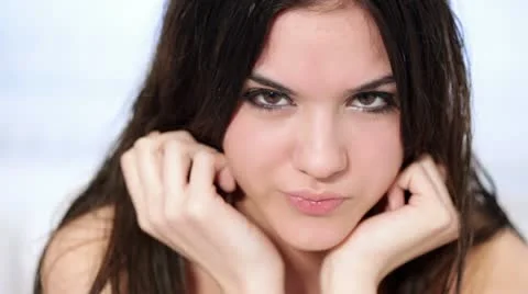 Beautiful girl posing Stock Footage 24637071