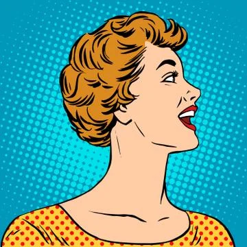 Beautiful girl in a poster style Stock Illustration