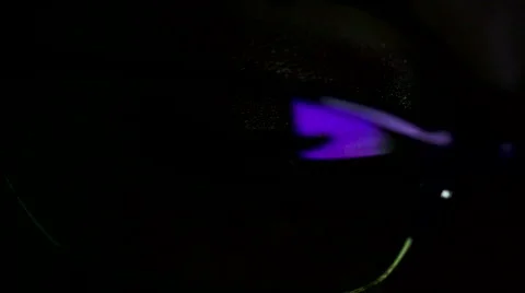 Beautiful Girl Scrolling Through E-mails Late At Night, Reflection In Glasses Stock Footage 51666339