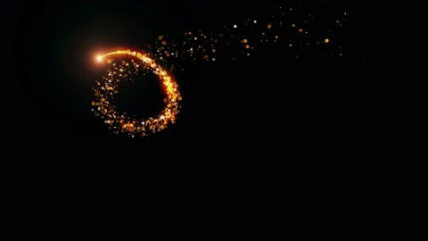 Beautiful glowing magic particles trail animation. Stock Footage 226455664