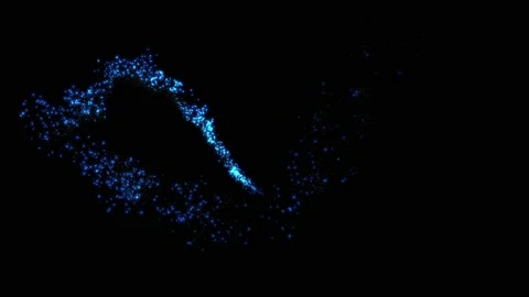 Beautiful glowing magic particles trail animation. Stock Footage 237202970