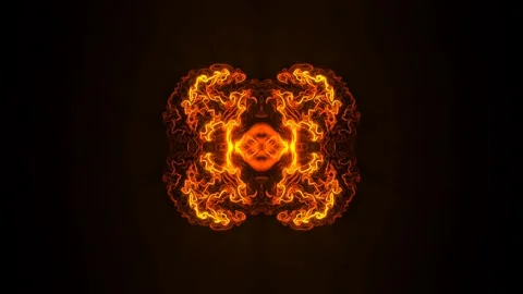 Beautiful glowing red fire smoke fluid moving freely. 4K Stockbeeldmateriaal 316648552