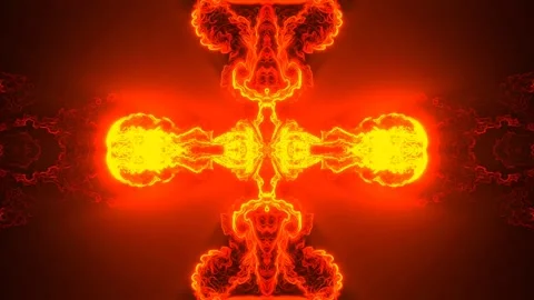 Beautiful glowing red fire smoke fluid moving freely. 4K Video stock 316648708