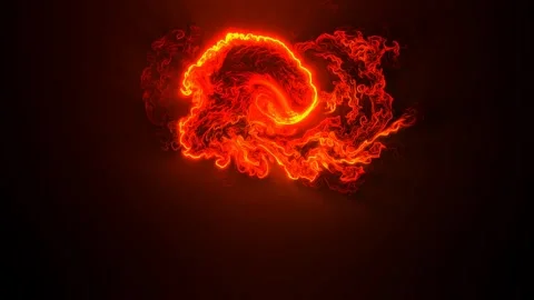 Beautiful glowing red fire smoke fluid moving freely. 4K Stock Footage 316648804