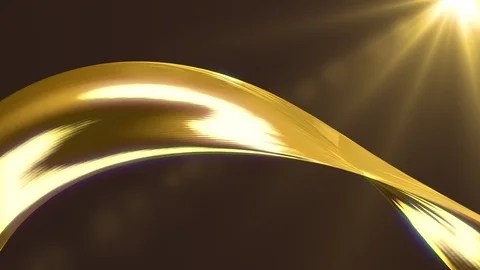 Beautiful gold clear liquid surface. Stock Footage 126124354