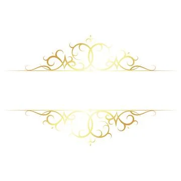 Beautiful gold pattern frame design Illustrazione stock