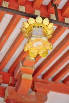 Beautiful golden lantern in Daigo-ji temple in Kyoto, Japan Stock Photos