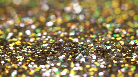 Beautiful golden particles moving Stock Footage 79178267