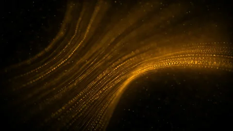 Beautiful Golden Particles Wave bstract background Stock Footage 231116618